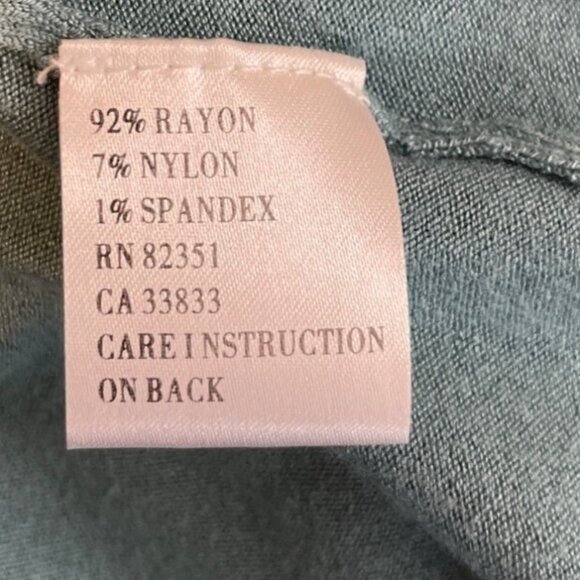 Shu Shu Faux Twin Set Teal Sweater Medium - Picture 6 of 7
